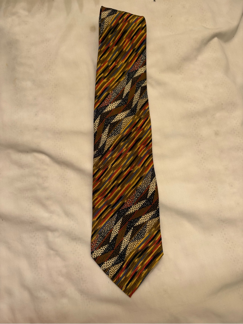 Missoni Multicolor Striped & Abstract Pattern Silk Tie